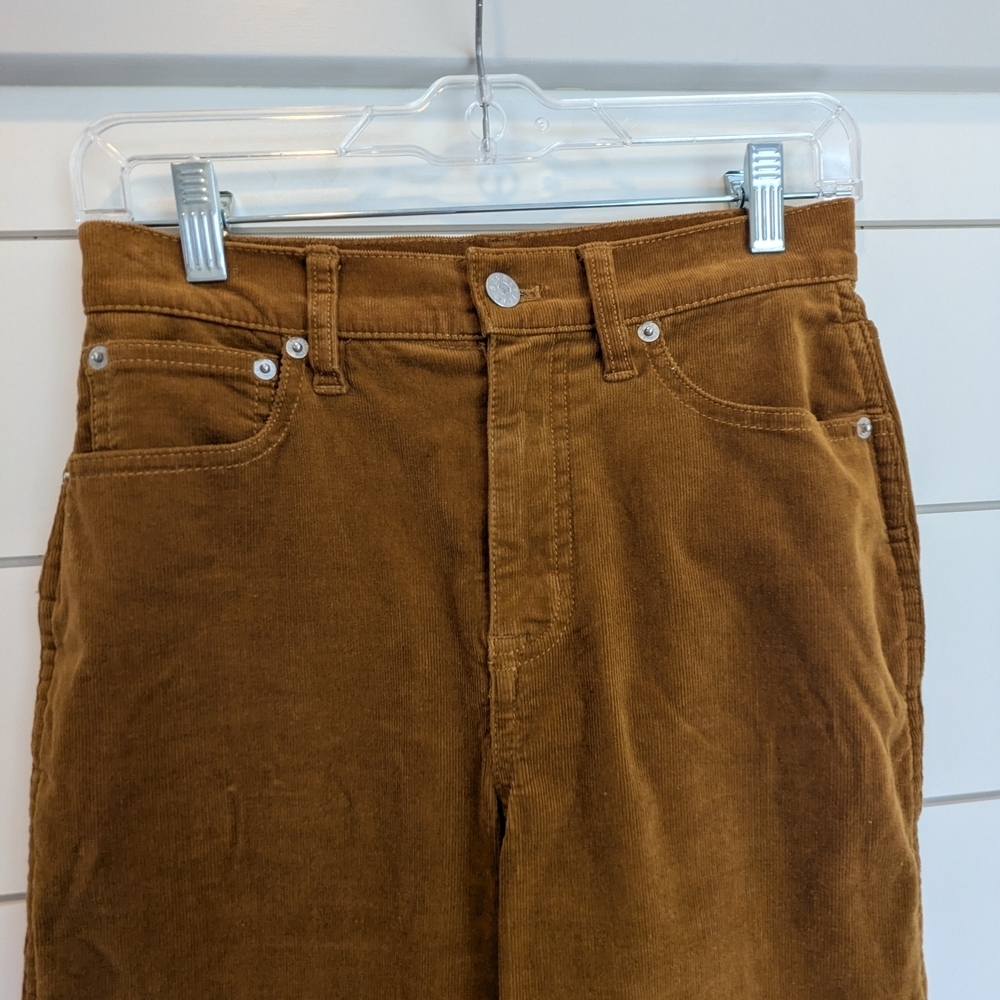 J. Crew Golden Brandy Corduroy Pants Straight Leg Size 25 Soft Brown - Picture 3 of 14
